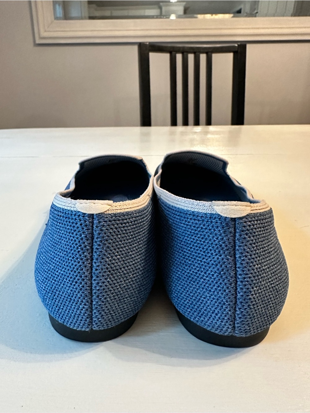 VIVAIA Blue Embroidered Slip-On Loafers - Picture 5 of 8